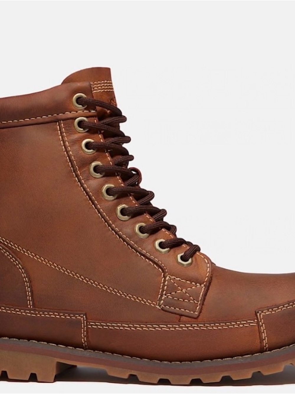 Timberland Men's Brown Leather Lace-Up Work Boots